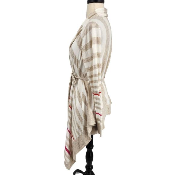 Anthropologie Moth Striped Waterfall Cardigan Sweater - Picture 3 of 7
